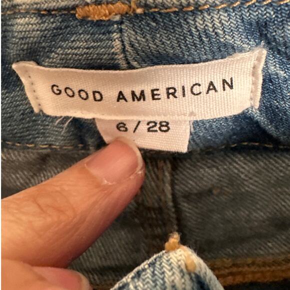 Good American Straight Leg Jeans 6/28 Indigo - Picture 2 of 5